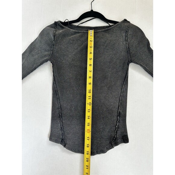 Free People Soul Sister Layering Top Women's Size S Black Long Bell Sleeve Shirt - Picture 5 of 13